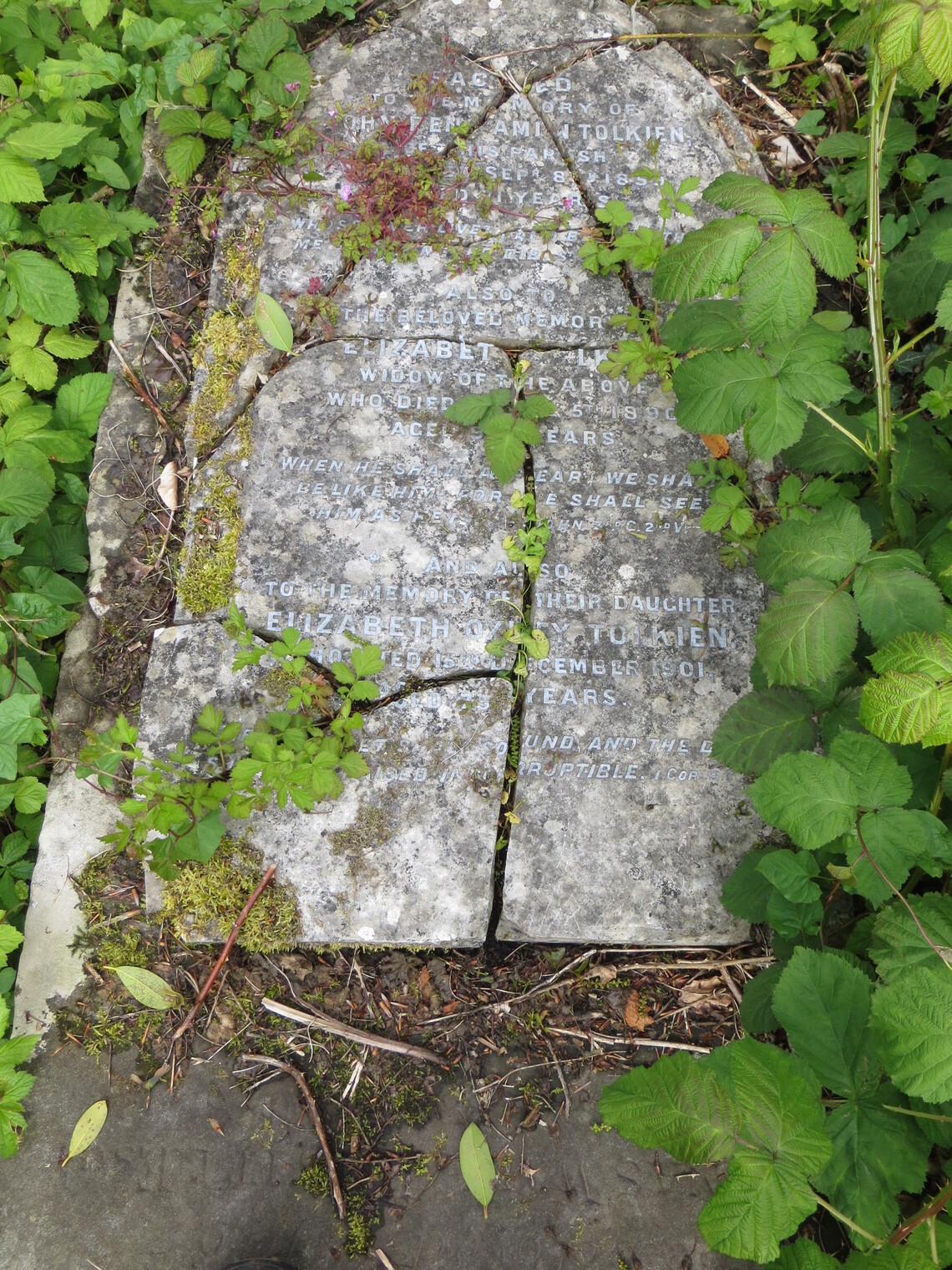 4 Tolkien headstone