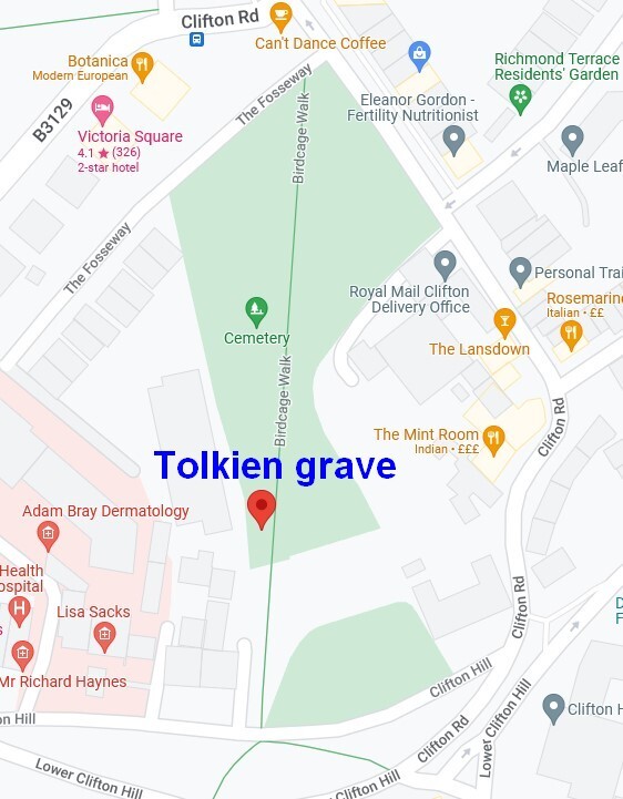 Tolkien grave marked