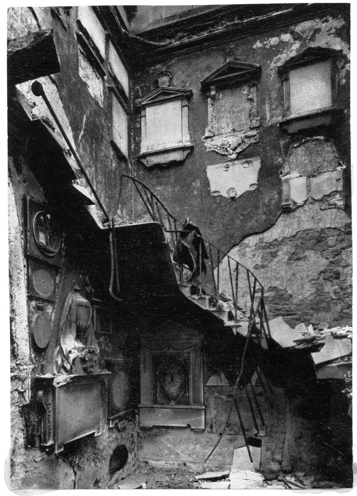 St Andrews church bomb damage [west end staircase] (BRO 6099/L22CLI)